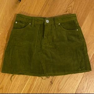 BDG green mini skirt